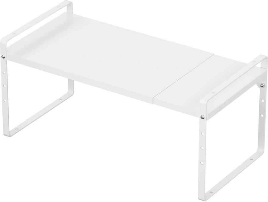 Senza Marchio SANNO Uitbreidbare plank kast Organizer grote kast plank stapelbare teller planken pantry organisatie en opslag wit 1pack