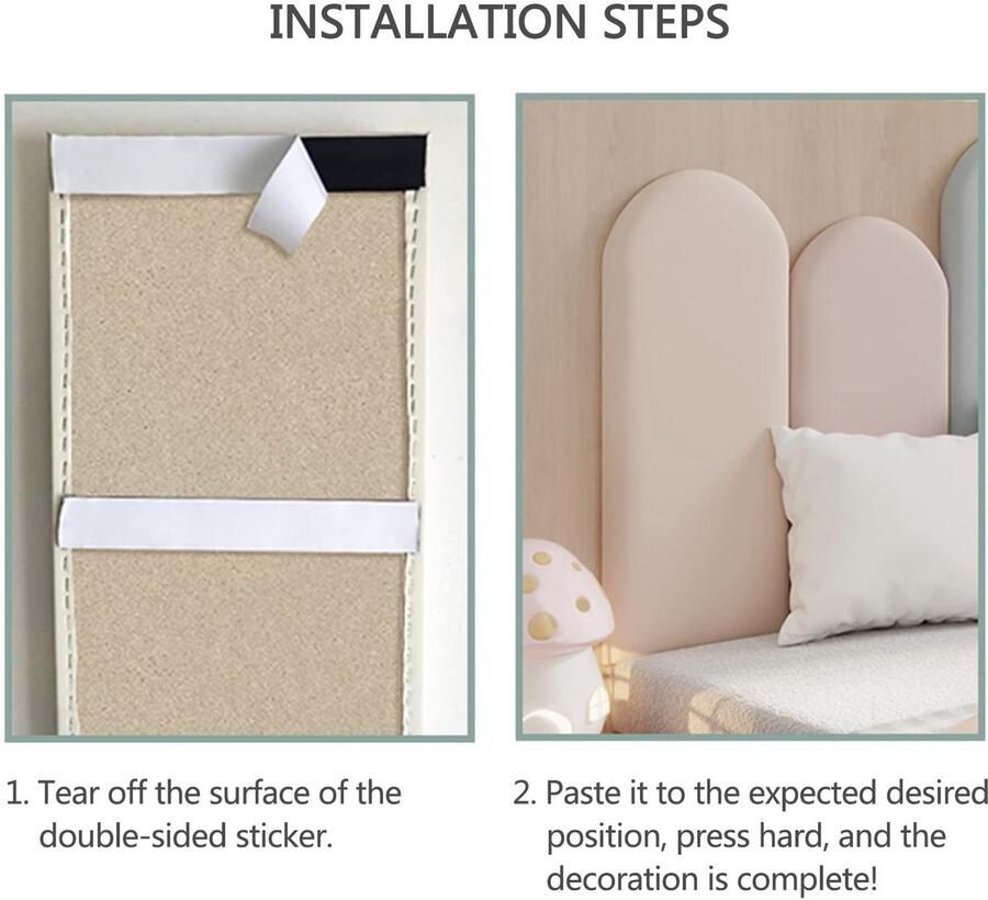 Senza Marchio Schil en plak hoofdeinde 3 5 cm dikker gestoffeerd anti-collision wandpaneel geluiddichte muurvulling voor thuishotel Queen Bed eenvoudig te monteren (kleur: A maat: 180cm)