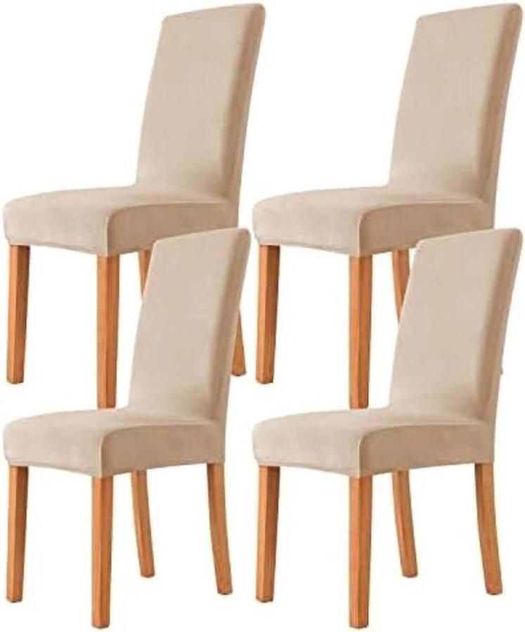 Senza Marchio Set van 2 4 of 6 stoelhoezen voor eetkamer wasbaar fluweel stretch universele stoelovertrekken voor hotel ceremonie banket bruiloft feestdecoratie