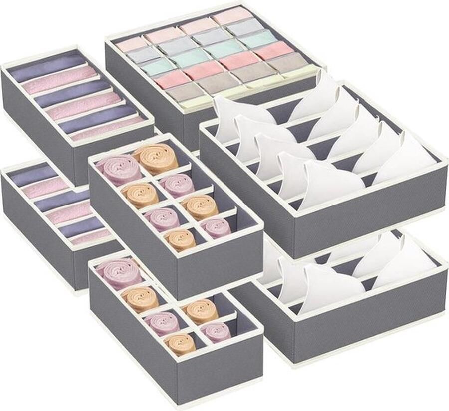 Senza Marchio Set van 8 lade-organizer 24 5 6 8 vakken ondergoed organizer lade opvouwbaar kledingkast commode opbergsysteem opslag voor luierbenodigdheden kleding beha's sokken stropdassen