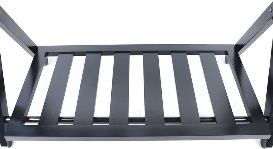 Senza Marchio SHOWLIVEU Kofferstandaard voor op reis opvouwbare bagagestandaard bagagerek bamboe standaard + rek reiskoffer schoenenopberghouder 68 x 40 x 58 cm