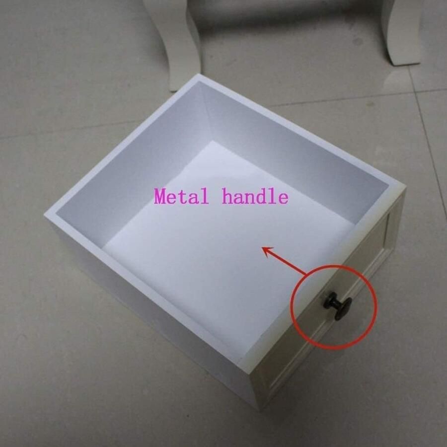 Senza Marchio Side Table Nightstand Simple Bedside Table for Bedroom Office Solid Wood Bedside Table 2 Drawer Nightstand Sofa Bed File Cabinet Living Room Cabinet End Table