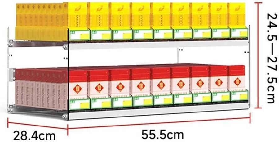 Senza Marchio Sigarettendisplayplanken wandgemonteerde sigarettenrek acryl vitrinekast transparante pushers draagbaar displayrek aanrecht sigaret display organizer plank voor winkels supermarkten (55 5 x 28 4