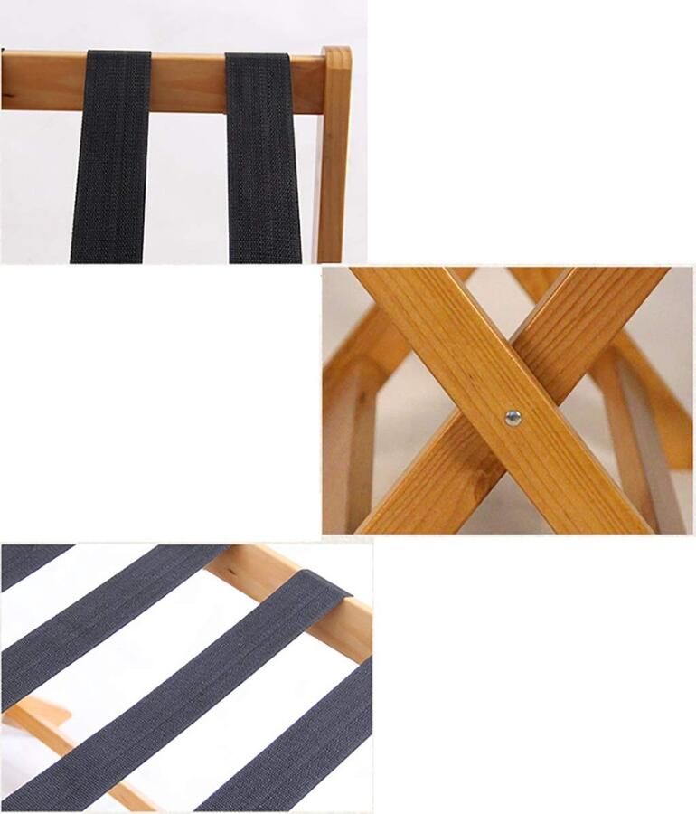 Senza Marchio SIMPALL Bagagerekken opvouwbaar bagagerek massief houten vouwbagagerek koffer bagagerek handbagagerek