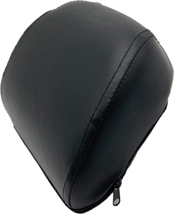 Senza Marchio Sissy bar pad passagier rugleuning pad achterkussen zitkussen stoelhoes voor Harley XL883 XL1200 Forty eight Fat boy lederen motorfiets accessoires (effen zwart)