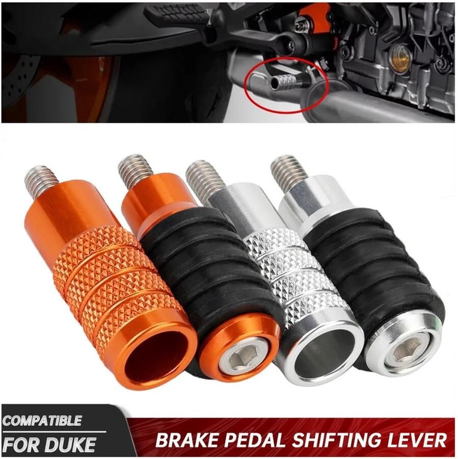 Senza Marchio SLAVIK Compatibel met 790 890 DUKE R 2019-2022 achterrempedaal schakelhendel teensteunen motorfietsaccessoires voetsteun stapplaatafdekking (Color : Brake Pedal Sliver)