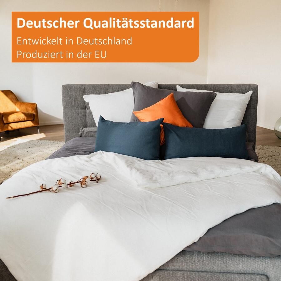 Senza Marchio sleepling 194490 koudschuim topper orthopedische matrasbeschermer ergonomisch en puntelastisch voor alle matrassen en bedden Made in EU Oeko-Tex wasbaar op 60 graden 90 x 190 x 6 cm wit