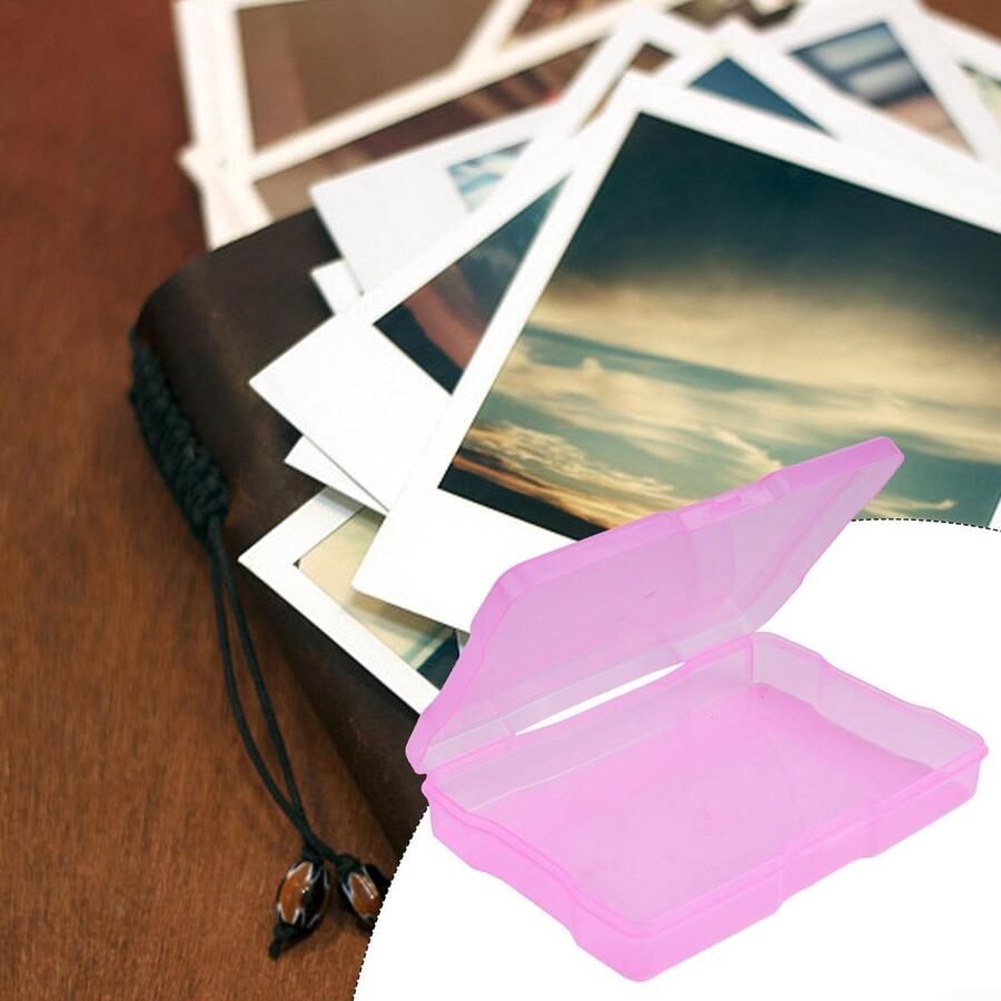 Senza Marchio snowchecking Foto-opbergdozen met afmetingen van 4x6 inch geweldig als organisatoren voor ambachten of alledaagse voorwerpen met eenvoudig transport handvat (willekeurige kleur)