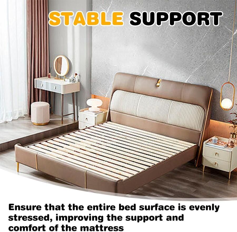 Senza Marchio SPORWAY 40 stuks lattenhouders: 53 x 9 mm bedlattenbodem kappen zijhouders kunststof bedlattenhouder voor het vasthouden en bevestigen van houten latten aan het bedframe (zwart)