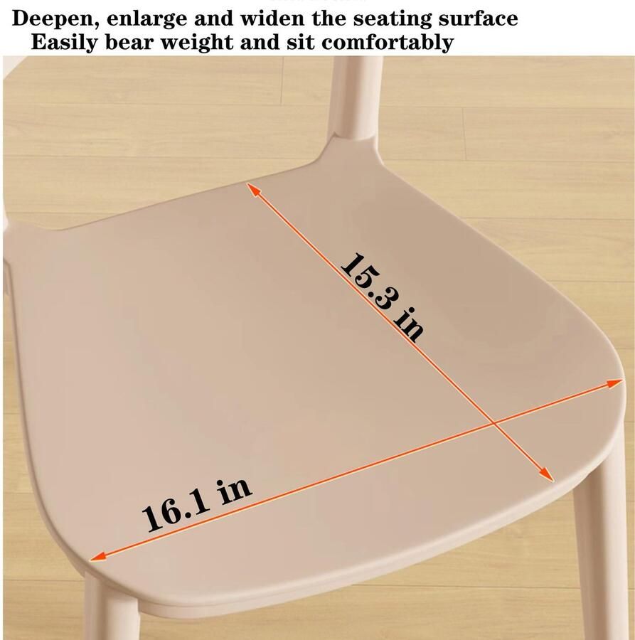 Senza Marchio Stapelbare terrasstoelen voor buiten set van 4 plastic eetkamerstoelen met rugleuning voor woonkamer veranda terras en binnen buiten Matcha groen 8x stoelen
