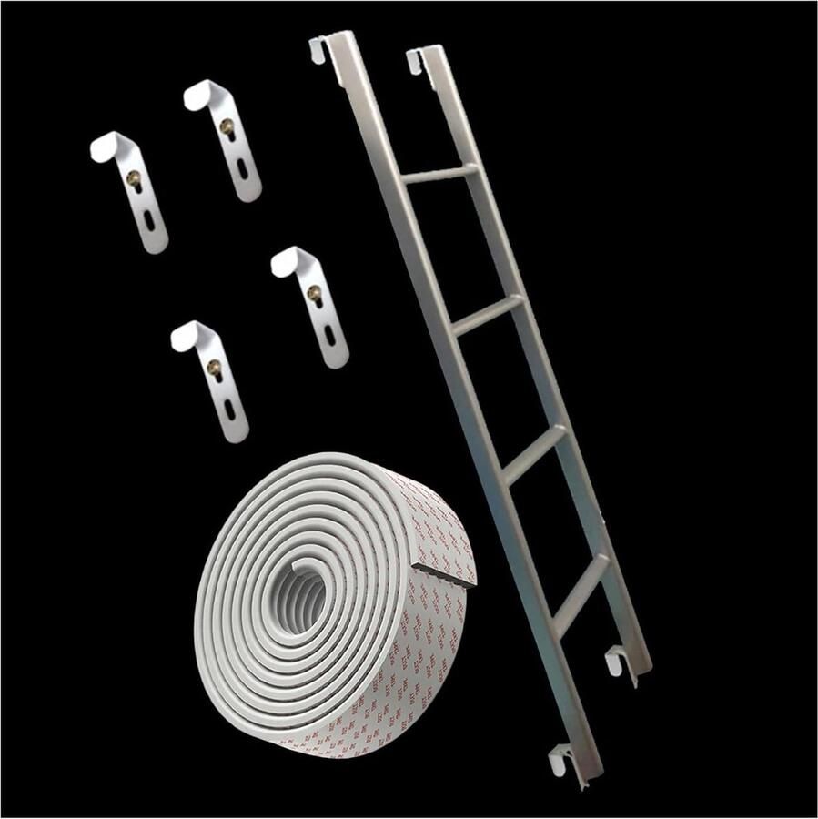 Senza Marchio Stapelbed Ladder RV Stapelladder Verstelbare Metalen Twin Bed Trapladders met Bevestiging en Pads Kussenhoes Veiligheid (1 3 m 4 3 ft 129 5 cm)