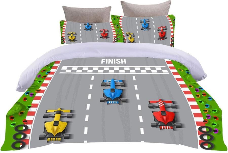 Senza Marchio Sticker Superb. Gamepad Beddengoed Set Modieuze Vintage Creatieve Unieke Ontwerp Dekbedovertrek Ritssluiting Herfst Winter Microfiber Bed Quilt Cover Voor Jongens Tieners Game Lovers (Grijs Koning 3 Stks)