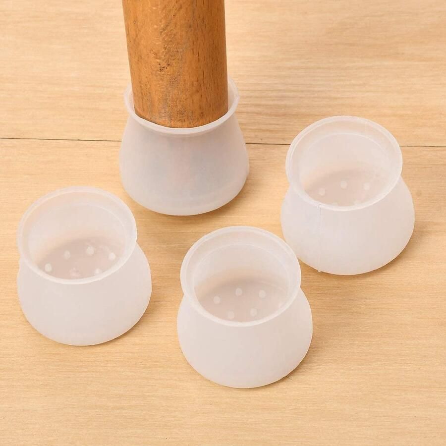 Senza Marchio Stoelpootbeschermers Siliconen Beschermende Tafel Voet Cover Antislip Voet Pads Hardhouten Vloeren Stoelpoot Caps Vloer Bescherming Meubels
