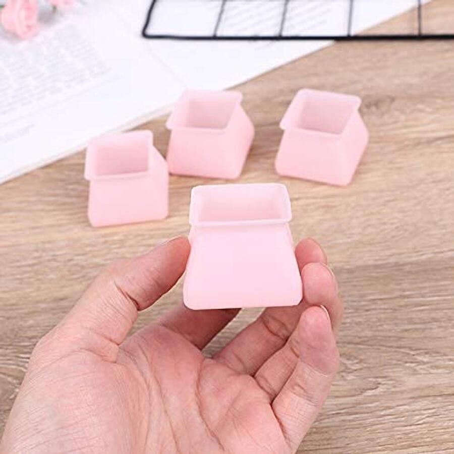 Senza Marchio Stoelpootbeschermingsdoppen 4-delige meubeltafel Stoelpoot Vloervoeten Cap Cover Protector Voeten Pads Antislip tafelstoelpootdoppen Voetbodemafdekking (kleur: roze) (Color : Pink)