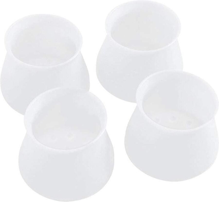 Senza Marchio Stoelpootbeschermingsdoppen 4 stuks siliconen tafelstoelpootvoeten Cap Cover Meubels Tafelvoeten Cover Vloerbeschermers Stoelpootdoppen (Kleur: Roze) (Color : White)