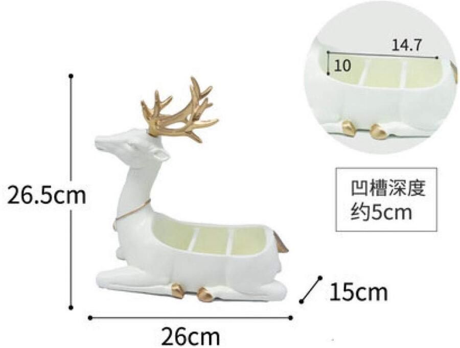 Senza Marchio stofdichte decoraties art craft herten decoratie tissue box slaapkamer woonkamer salontafel eettafel dienblad 2