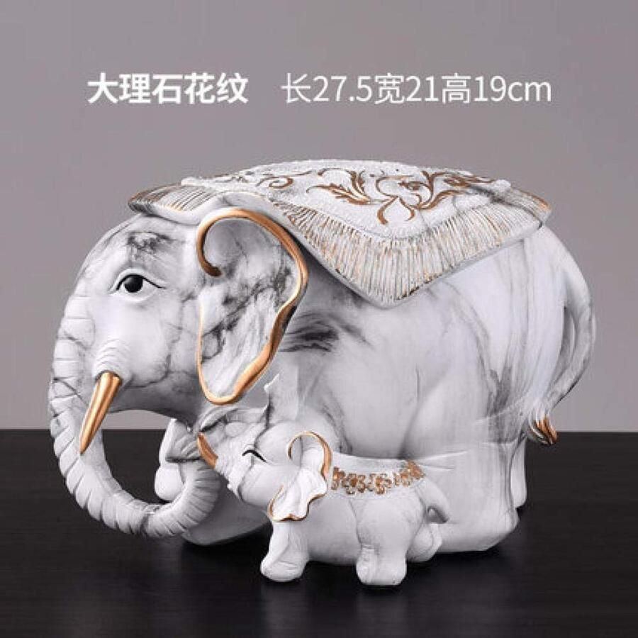 Senza Marchio Stofdichte decoraties Art Craft Olifant tissue box decoratie woonkamer eettafel thuis dienblad 1