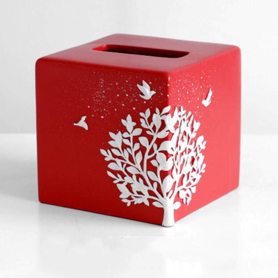 Senza Marchio Stofdichte decoraties Art Craft Tissue doos woonkamer salontafel huishoudelijke tafelblad opbergdoos 4