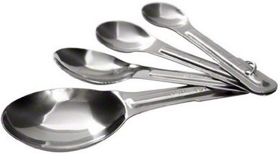 Senza Marchio Tafelkleed (721) Set van 4 RVS Meetlepels