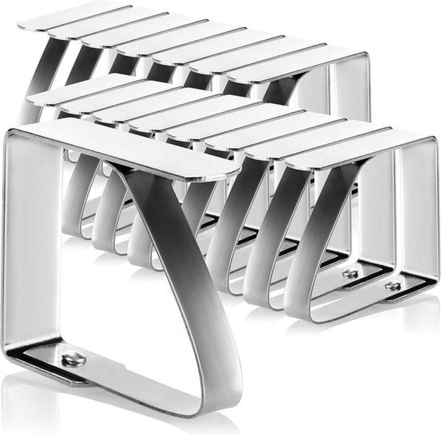 Senza Marchio Tafelkleed klemmen van roestvrij staal Weerbestendige doekhouders voor binnen en buiten Metalen clips met 16 stuks Tafelkleed klemmen
