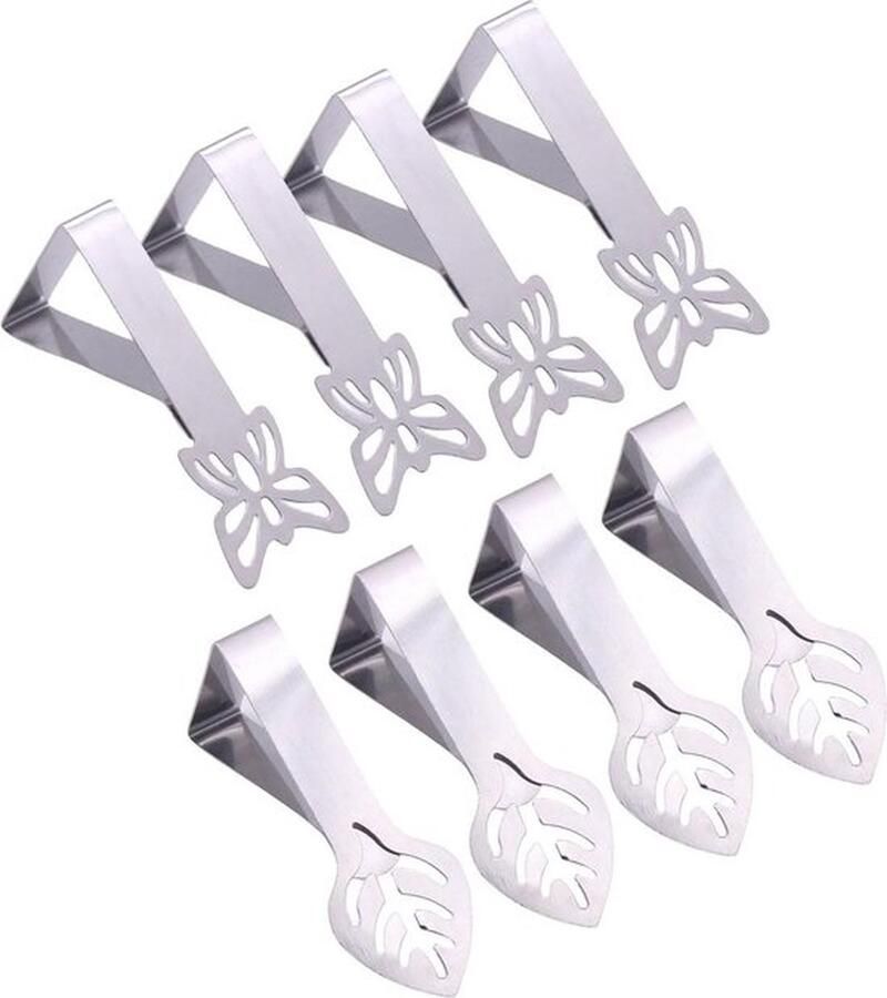 Senza Marchio Tafelkleedklemmen voor dikke tafels Roestvrij staal 8 stuks Buiten Tuintafel Restaurant Familie eettafel Tafelkleed klemmen