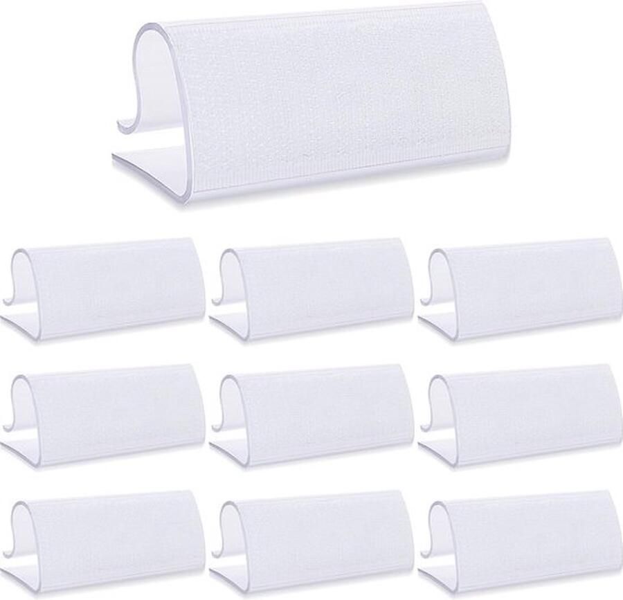 Senza Marchio Teaaha 10 stuks tafelkleedklemmen transparante tafelklemmen kunststof winddicht tafelkleedklemmen voor binnen en buiten camping picknick evenementen bruiloft feest banket