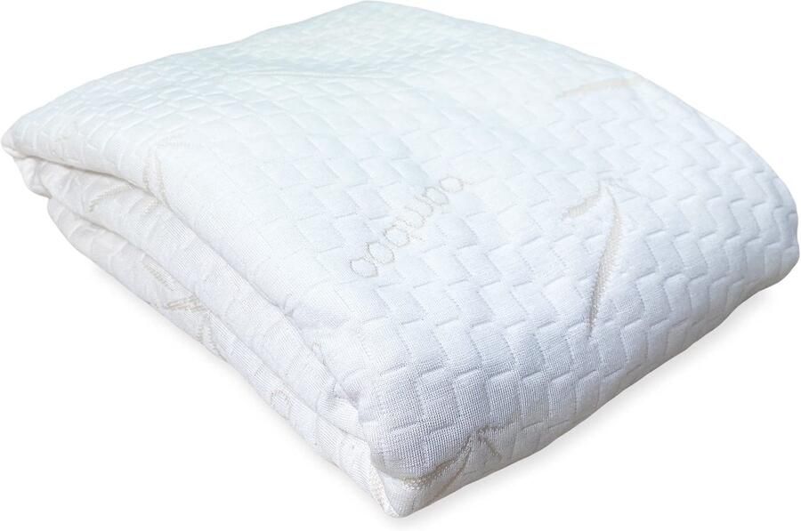 Senza Marchio Tex family Malb➜ Matrasoplegger van bamboevezel mijtdicht voor eenpersoonsbed