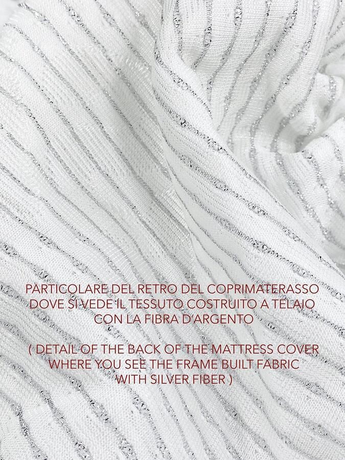 Senza Marchio Tex family Matrasbeschermer van zilvervezel gemaakt in Italië voor tweepersoonsbed