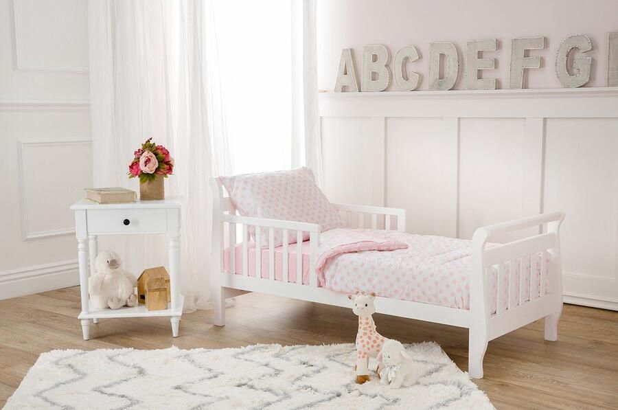 Senza Marchio TL Care 100% katoen Percale Toddler Bed set Pink by TL Care