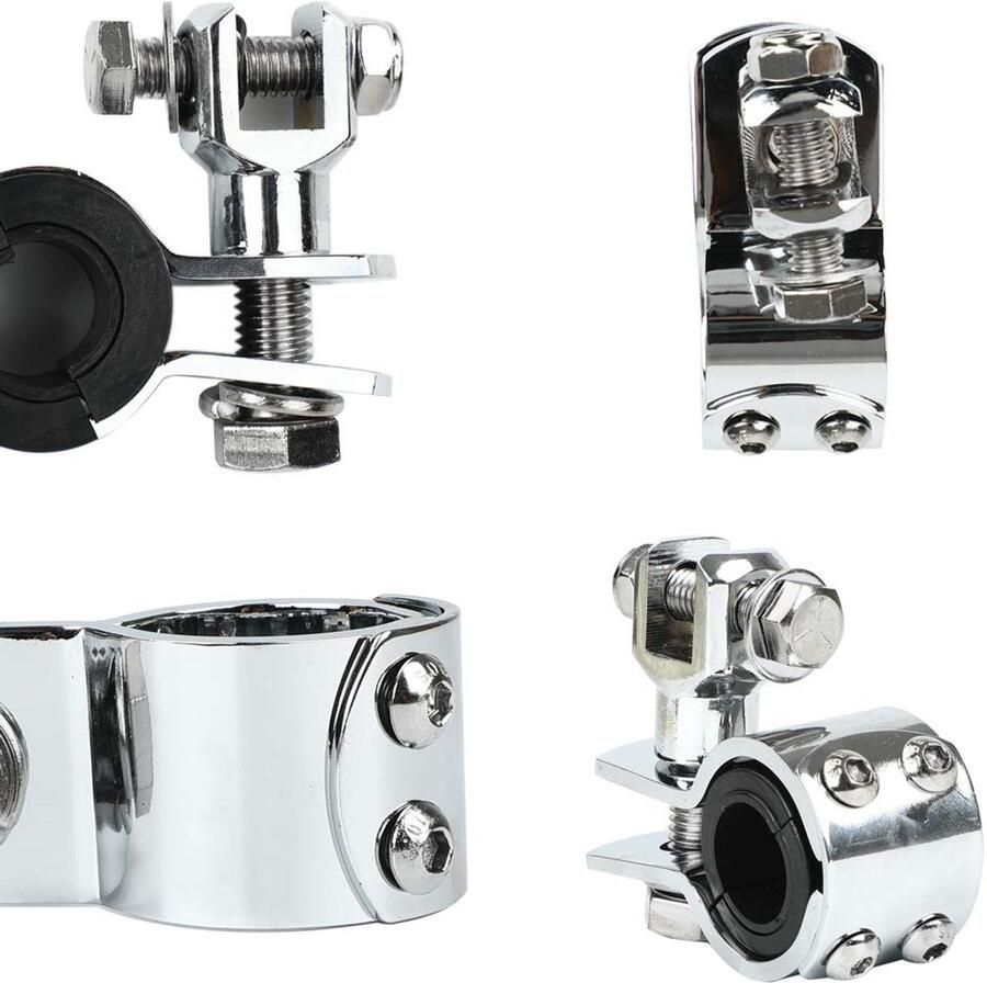 Senza Marchio Triclicks Motorfiets Highway voetsteun pedalen met montageklemmen 1~ 1-1 4 motor Crash Bar voetsteun Stream-Liner treeplank achterste passagier voor Harley