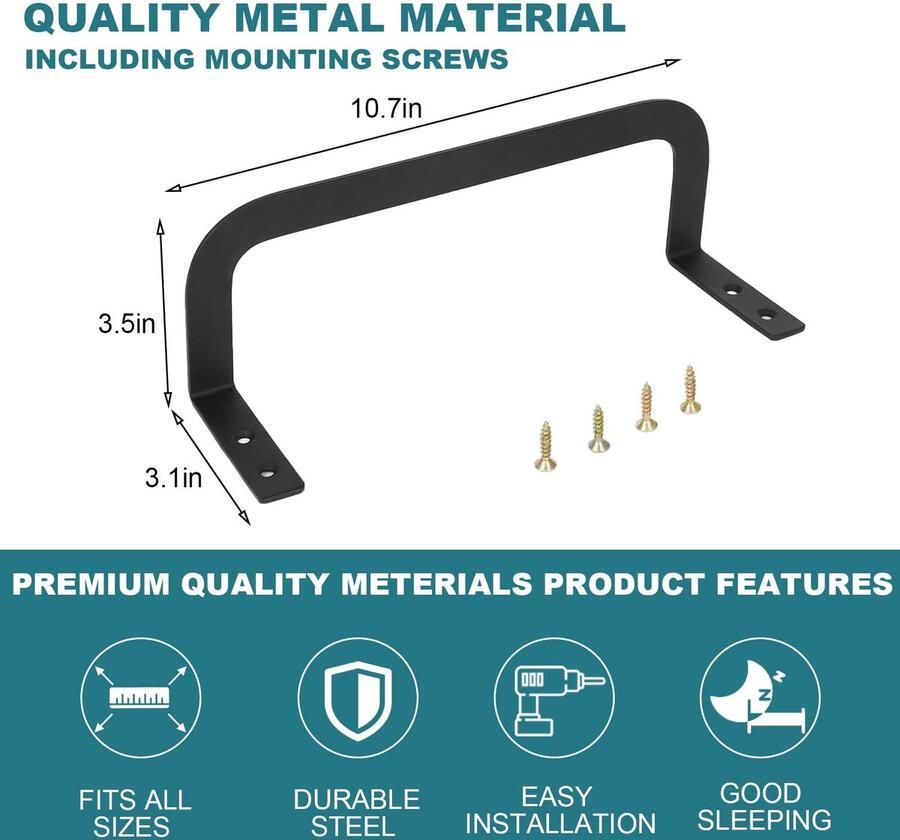Senza Marchio TWSOUL Matrasschotel antislip matrasgrijper ijzeren matrasschuiver matras voor hoofd- of voeteneinde (4 stuks)