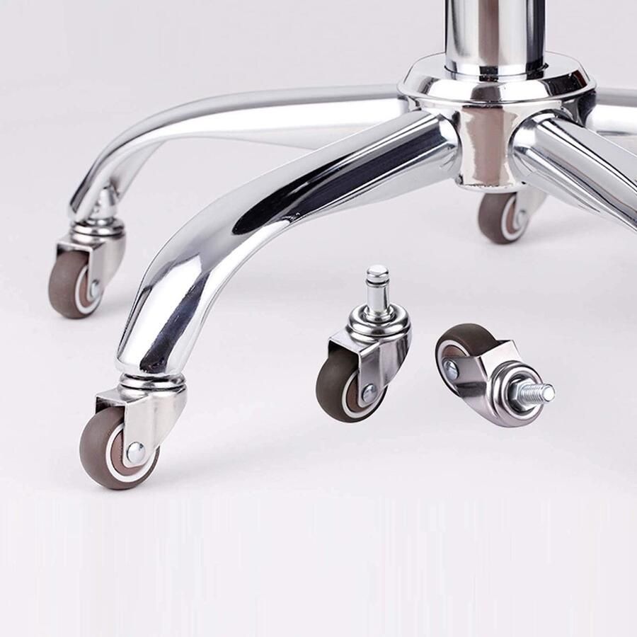 Senza Marchio TYXTYX Bureaustoel Caster Wielen Set van 5 Meubilair Caster Schroefdraad Rod Swivel Casters Rolls soepel & rustig w universeel voor Sofa Stoel Meubelbank (Circlip1.5)