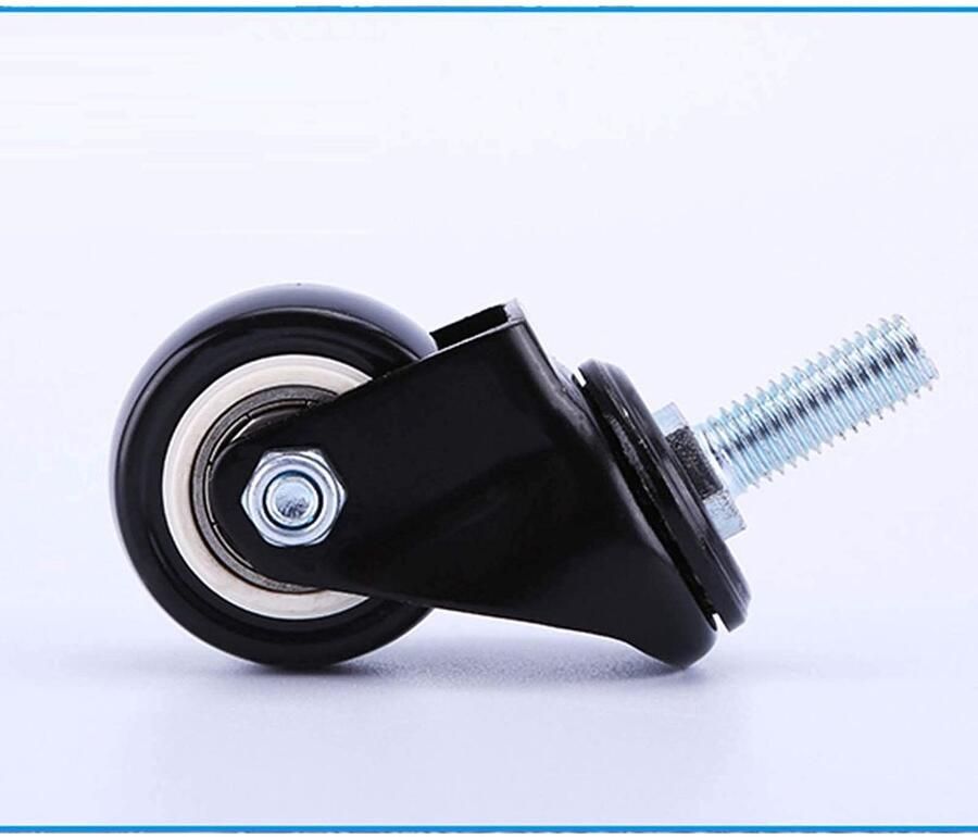 Senza Marchio TYXTYX Caster Wielen Draaibare Caster Wielen Urethane Caster 1.5 2 M8mm M10mm voor Sofa Stoel Kabinet Bank voor Meubels Bureaustoel Casters (1.5 M8mmno rem)