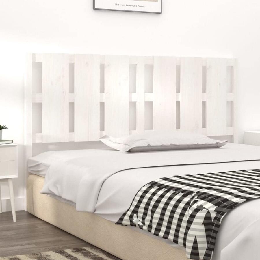 Senza Marchio UJCHVHN Item-Bed Hoofdbord Wit 165 5x4x100 cm Massief Hout Dennen Bedden & Accessoires Hoofdborden & Voetborden