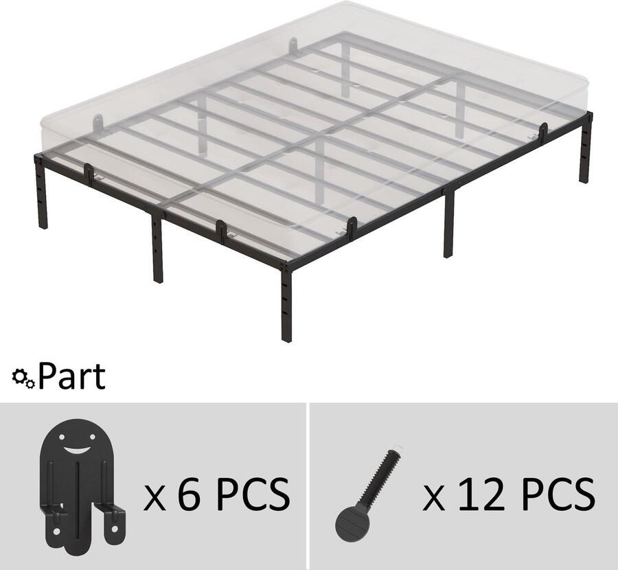 Senza Marchio Upcanso Bed Frame Matras Antislip Pakkingen Set van 6 Leuke Matrashouder Plaats Anti-Slip Baffle Eenvoudig te Installeren Metalen Pad Gripper Zwart