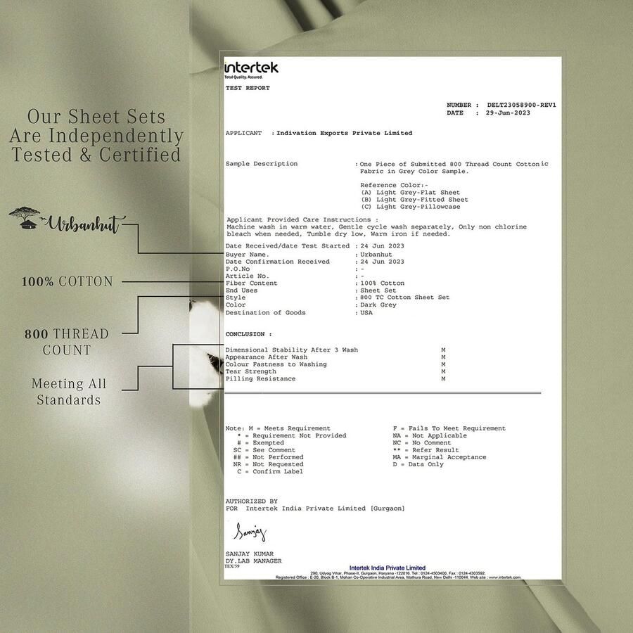 Senza Marchio URBANHUT 800 draadtelling puur katoen gestreepte queensize lakenset (4 stuks) ultrazacht en glad satijnen geweven lakens voor queensize bed luxe hotellakens met 40 6 cm diepe zak salie