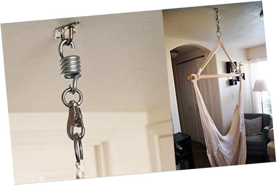 Senza Marchio VANZACK roestvrij hangmat hangende rekken voor zware kleding zwaar uitgevoerd kledingrek stoel zware schommelveren voor veranda's veranda schommel Chinese stijl de lente