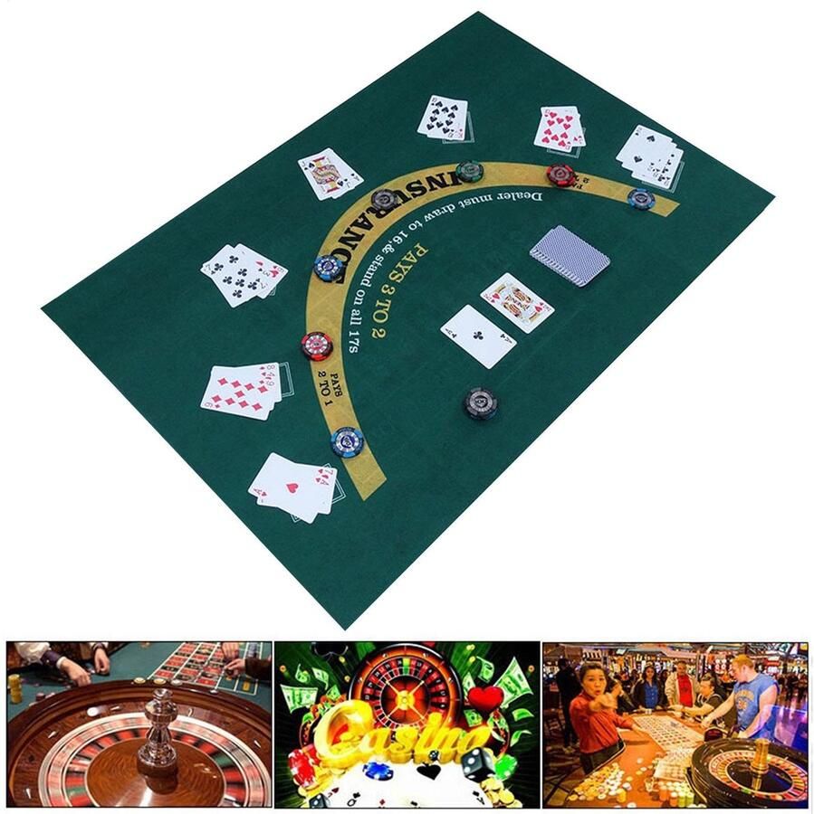 Senza Marchio VAPOKF Opvouwbare opbergdoos stoffen opbergmand kubus organizer bakken met handgrepen voor speelgoed kleding boeken kast slaapkamer thuis Ace Poker Card Dollar en chips
