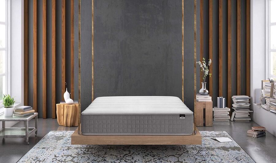 Senza Marchio Veggie Mattress Bliss matras schuimrubber wit lichtgrijs tweepersoonsbed