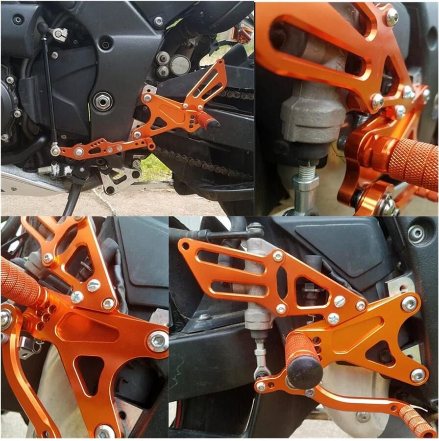 Senza Marchio Achterste Voetsteun Voor B&MW S1000RR HP4 S 1000 RR S1000 RR 2009-2014 verstelbare motorfiets Voetsteun Rearset CNC GP Shifter Voetsteun Rearset (Color : 4)