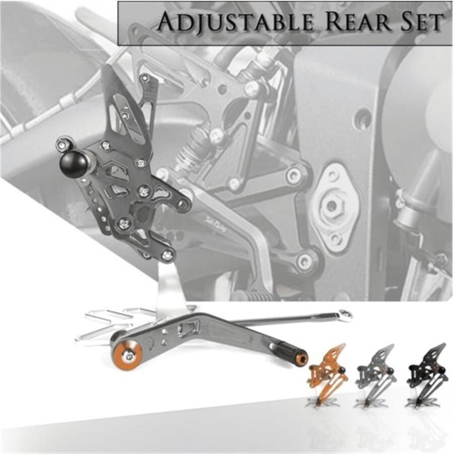 Senza Marchio verstelbare achterste rearsets voetsteun Voor HON&DA CBR1000RR 08-11 verstelbare motorfiets Voetsteun achterste set Voet pinnen omgekeerde Rearset Footpeg (Color : 3)