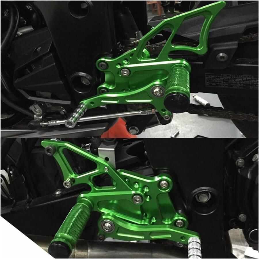 Senza Marchio verstelbare achterste rearsets voetsteun Voor Kawasaki voor NINJA 300R EX300 2013-2014 2013 2014 Aluminium Verstelbare Motorfiets Rearset Voetsteun Achter Set Voetpinnen (Color : 5)