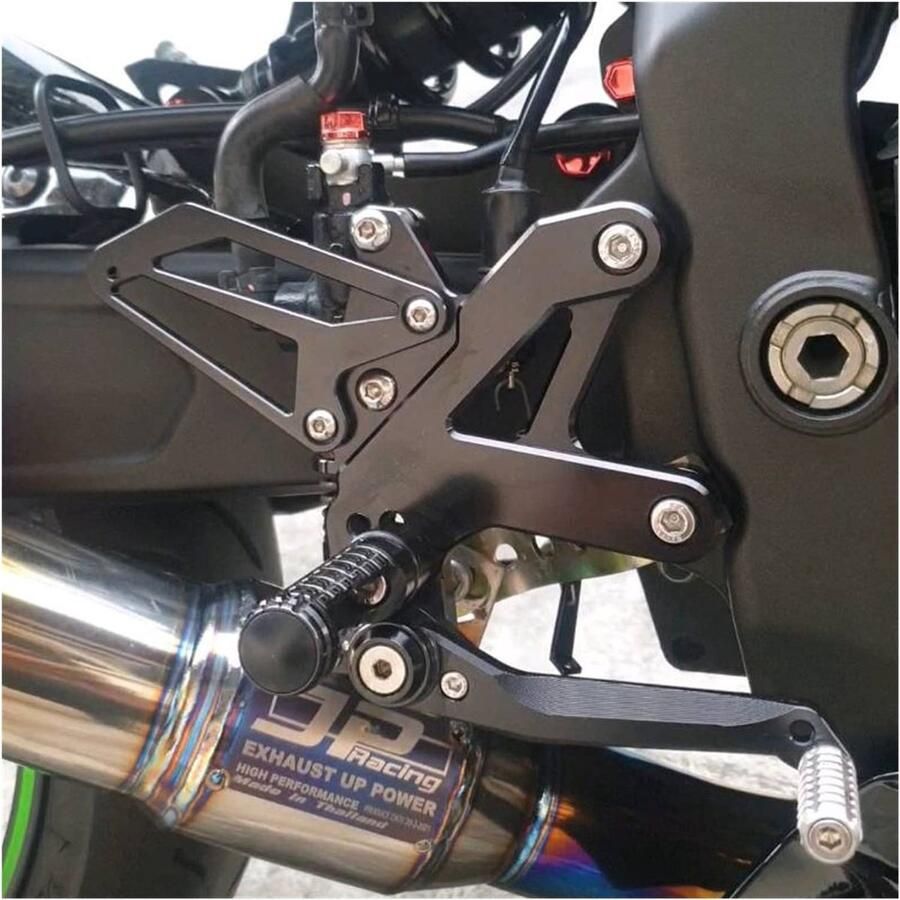 Senza Marchio verstelbare achterste rearsets voetsteun Voor Kawasaki voor Ninja ZX-25R ZX 25R 2020-2021 Achterreeks Voetsteun Voetsteunen Voetpegs Motorfiets Adjustable Rearset Voetsteunen (Color : 3)