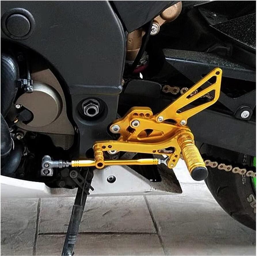 Senza Marchio verstelbare achterste rearsets voetsteun Voor KAWASAKI Z125 Pro Z 125 2016 2017 2018 Verstelbare Aluminium Motorfiets Rearset Voetsteun Voetpeg Achter Set Voetsteun Voet Peg (Color : 3)