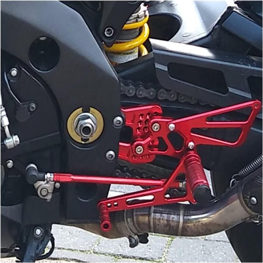 Senza Marchio verstelbare achterste rearsets voetsteun Voor Yama&ha YZF R1 1998-2003 motorfiets Rearset Voetsteun verstelbare Aluminium Motorfiets achterzijde instellen Voetsteun Voet Pegs (Color : 4)