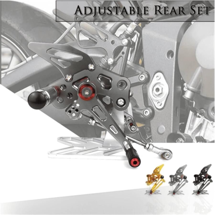 Senza Marchio verstelbare achterste rearsets voetsteun Voor KAWASAKI Z125 2017-2018 Verstelbare Motorfiets Voetsteun Achter Set Voet pinnen Reversed Rearset Footpeg (Color : 2)