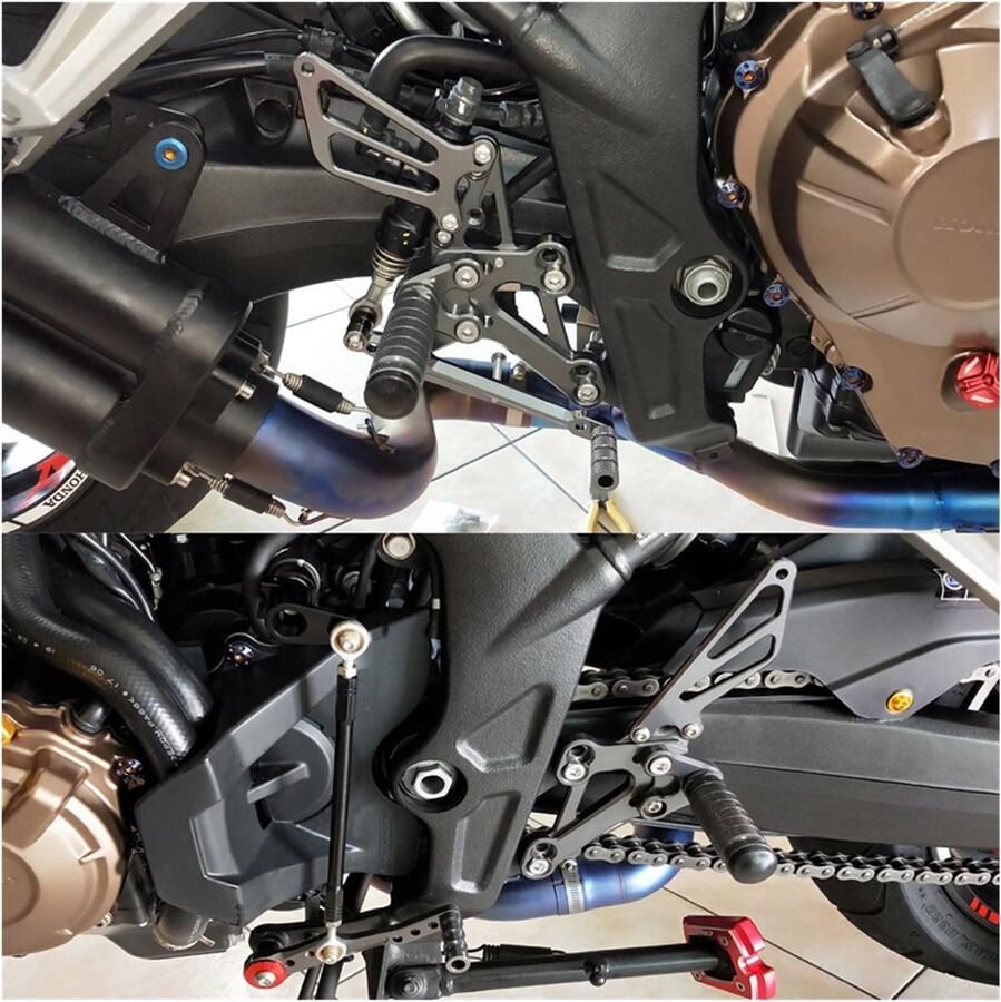 Senza Marchio verstelbare achterste rearsets voetsteun Voor Benelli Bj600gs Bn600 2010-2012 Regelbare Aluminium Motorfiets Rearset Voetpeg Pedaal Voet Peg Voetsteun achterste Set Voetsteun (Color : 4)