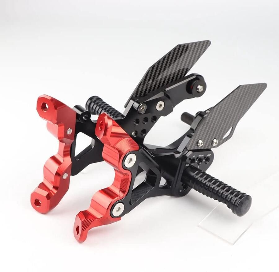 Senza Marchio verstelbare achterste rearsets voetsteun Voor S1000RR 2020 Voetsteun Carbon Fiber verstelbare achterste Sets Voet Pegs Rests Rearset Footpeg K67 S1000 motorfiets accessoires (Color : B)