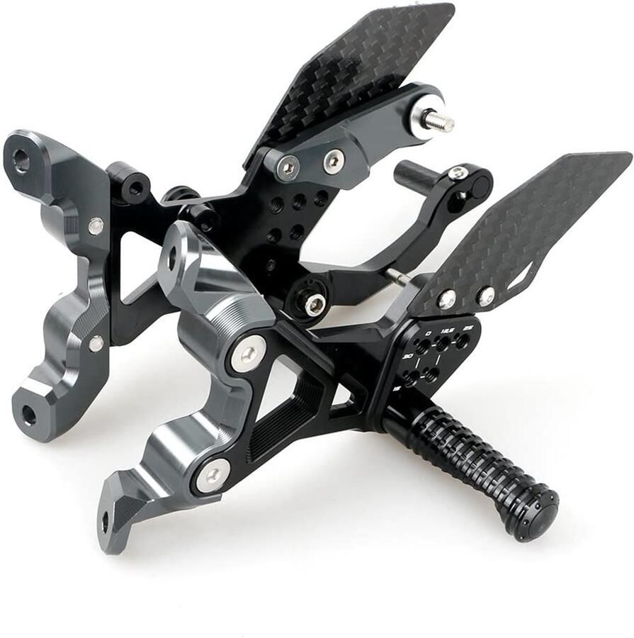Senza Marchio verstelbare achterste rearsets voetsteun Voor S1000RR 2020 Voetsteun Carbon Fiber verstelbare achterste Sets Voet Pegs Rests Rearset Footpeg K67 S1000 motorfiets accessoires (Color : 2)