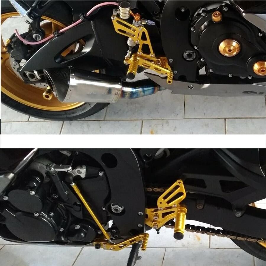 Senza Marchio verstelbare achterste rearsets voetsteun Voor SUZUKI GSXR1000 K5 K6 2005-2006 regelbare aluminium motorfiets Voetsteun Rearset Voetsteun achterste set voetsteun Voet Peg (Color : 5)
